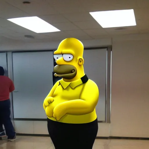 Prompt: i saw this guy the other day he looked exactly like Homer Simpson. here's the pictures