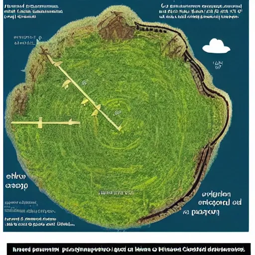 Image similar to top view of an illustration of an architectural plan view of a labyrinth of the deforestation in amazona crisis