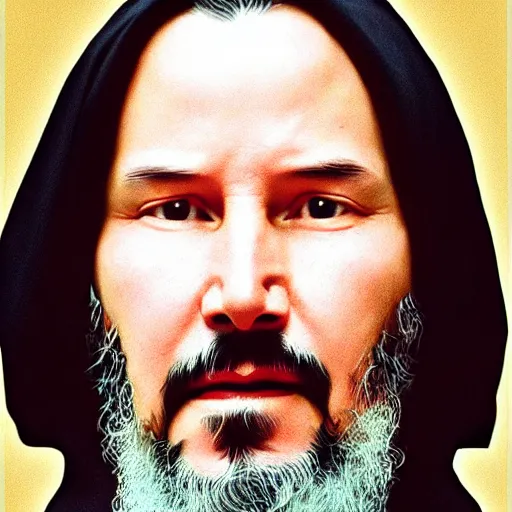 Image similar to keanu reeves as russian Orthodox priest