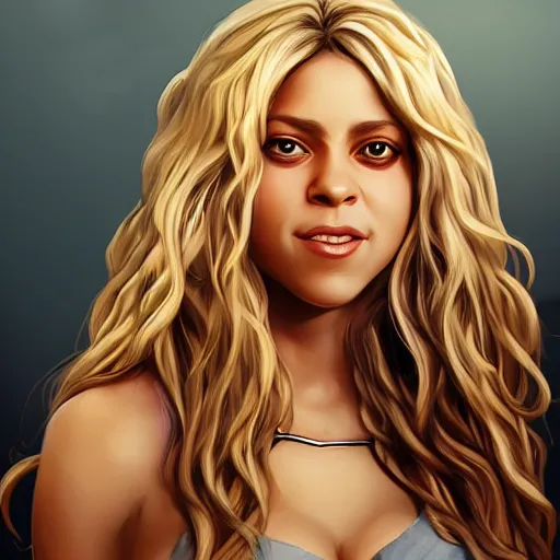 Prompt: shakira trending on artstation