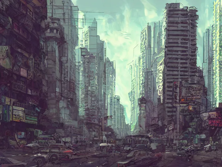 Image similar to Buenos Aires Cyberpunk Landscape, Protest on plaza de mayo, trending on artstation