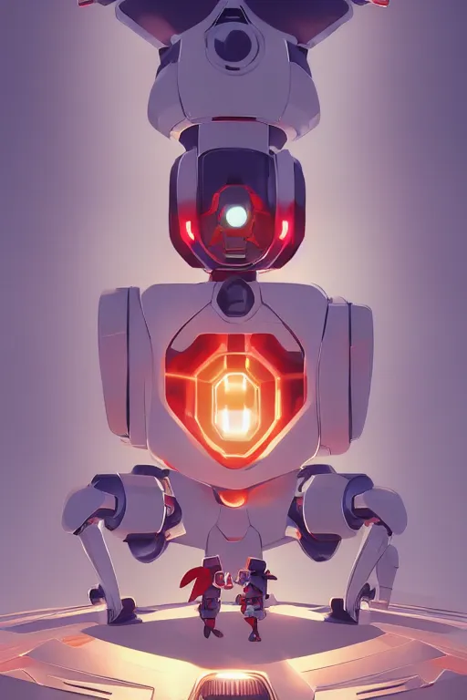 Image similar to metabots medabots medarotto medarot robot minimalist comics, behance hd by jesper ejsing, by rhads, makoto shinkai and lois van baarle, ilya kuvshinov, rossdraws global illumination ray tracing hdr radiating a glowing aura