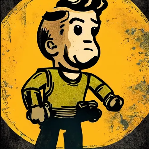 Image similar to fallout 4 vault boy poster