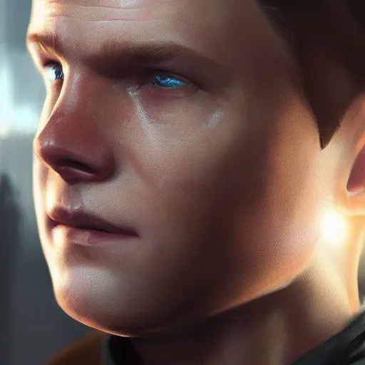 Prompt: portrait of connor from the game detroit:become human,digital art,ultra realistic,ultra detailed,art by greg rutkowski,dramatic,professional lighting