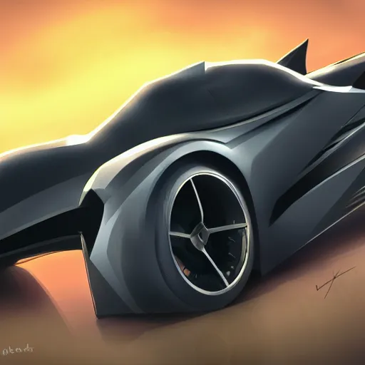 Image similar to Batman car, 8k, detailed, concept art, trending on artstation