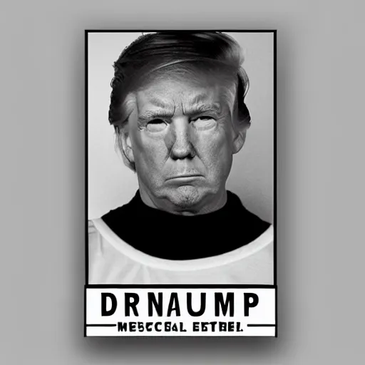 Prompt: donald trump prison mugshot