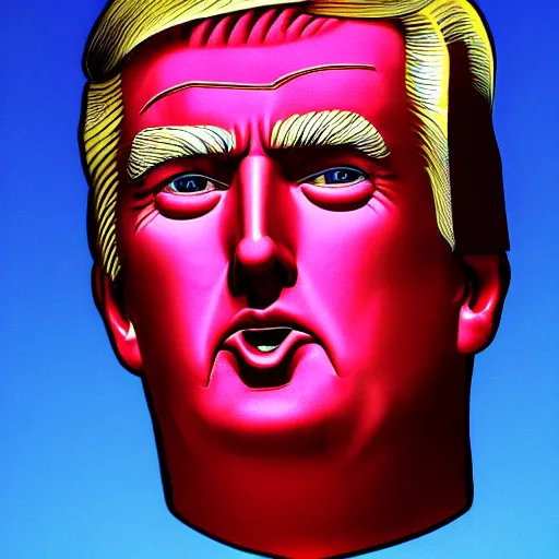 Prompt: donald trump as max headroom, ultrafine detail,