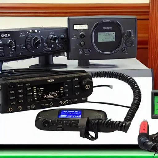 Image similar to dog talking on yaesu ft - 9 5 0 radio, ham radio, yaesu, icom, kenwood, noir, 4 k