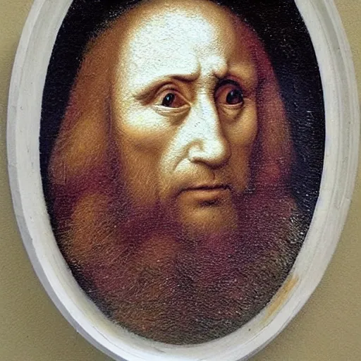 Image similar to rat with Putin's face, painting in the style of leonardo da vinci