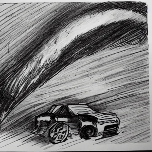 Prompt: courtroom sketch of a tornado on trial for property damage