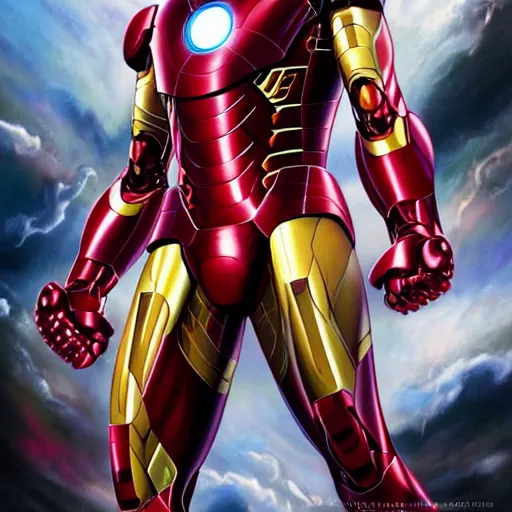 Image similar to iron man, poster movie artwork, detailed art by mark brooks