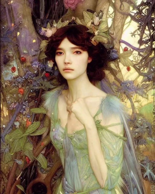 Image similar to a beautiful fairy, by Edgar Maxence and Ross Tran and Michael Whelan and disney