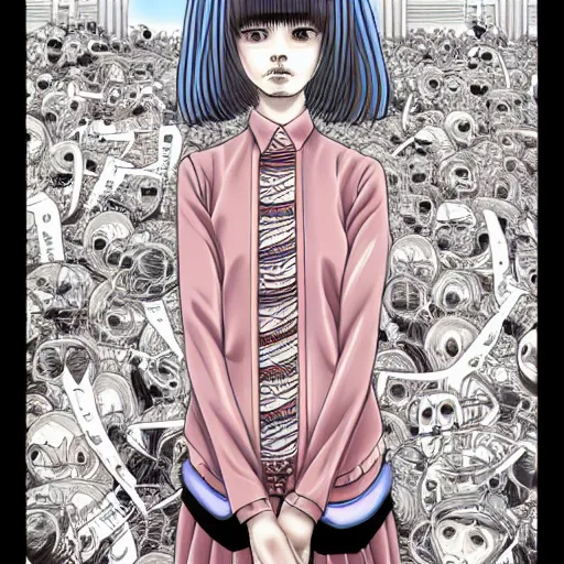 Prompt: artwork by Shintaro Kago