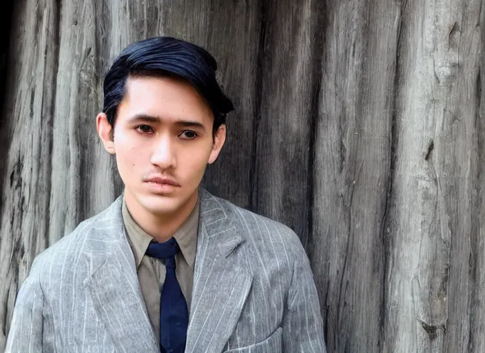 Image similar to outdoor medium close shot of a very very very very extremely handsome!!! good looking young man in 2 0 2 2 his face looks very very like jose rizal!!! hair like jose rizal, eyes like jose rizal and wearing modern clothes photo taken in 2 0 2 2, 3 5 mm f 1. 4 digital color photography