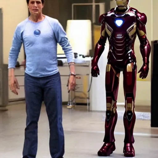Prompt: tom cruise as tony stark, iron man suit