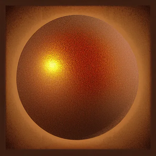 Prompt: ui art of a rusty metallic orb