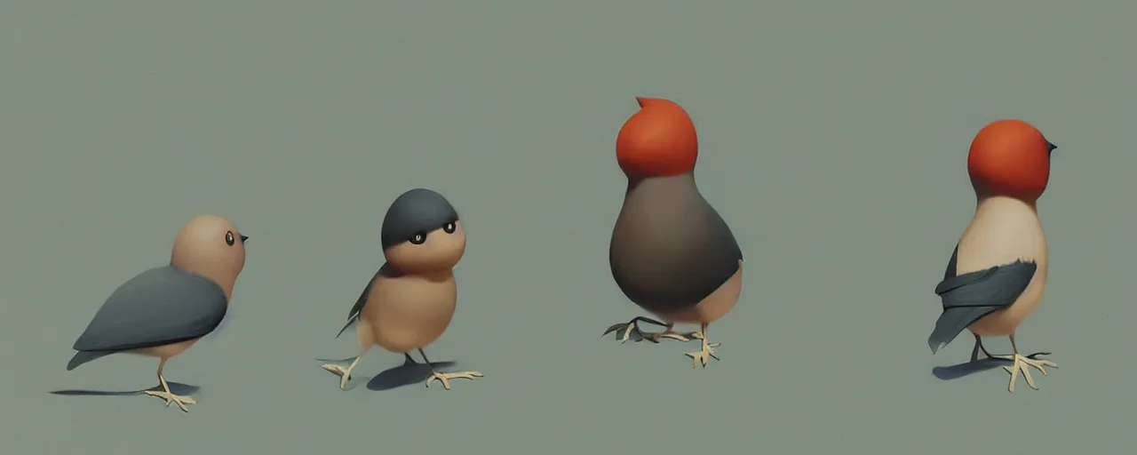 Prompt: gori fujita ilustration a game development studio, little worried birds are secretly talking close up painting by goro fujita, sharp focus, highly detailed, artstation