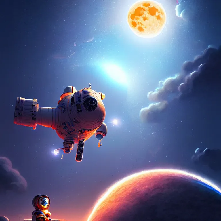 Prompt: epic professional digital art of 🚀 🌕 🌏 🔥 , best on artstation, cgsociety, wlop, cosmic, epic, stunning, gorgeous, much detail, much wow, masterpiece