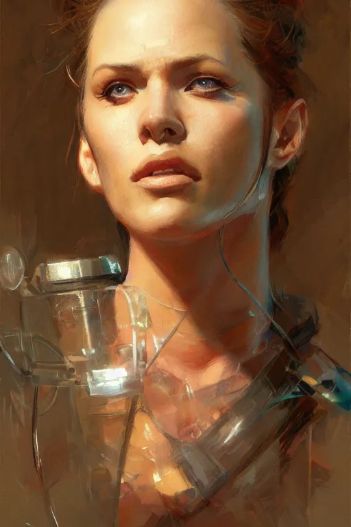 Prompt: T, closeup character portrait art by Donato Giancola, Craig Mullins, digital art, trending on artstation