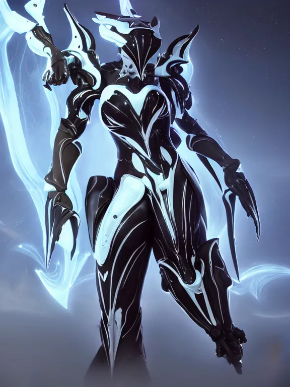 Image similar to exquisite cinematic front shot of a beautiful saryn warframe, that's a giant beautiful stunning anthropomorphic robot female dragon with metal cat ears, posing elegantly, robot dragon paws for feet, streamlined white armor, long elegant tail, two arms, two legs, long tail, detailed warframe fanart, destiny fanart, high quality digital art, macro art, dragon art, furry art, realistic digital art, warframe art, Destiny art, furaffinity, DeviantArt, artstation, 8k HD, octane render