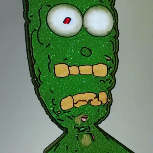 Image similar to pickle rick from rick and morty as pickle