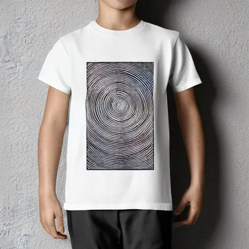 Prompt: t - shirt print lines, hd photograph, realistic, gen z, trendy, simplicity