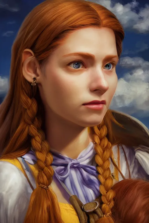 Prompt: Malon from Zelda oil on canvas, intricate, portrait, 8k highly professionally detailed, HDR, CGsociety