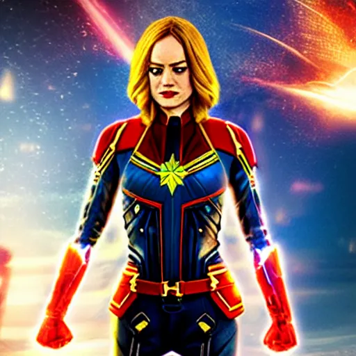 Image similar to emma stone as captain marvel