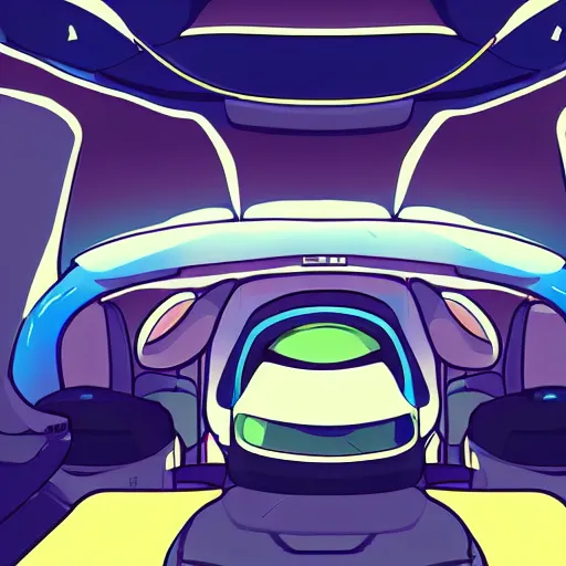 Image similar to a kangaroo in a spaceship, interior photo, anime style, futuristic, high resolution