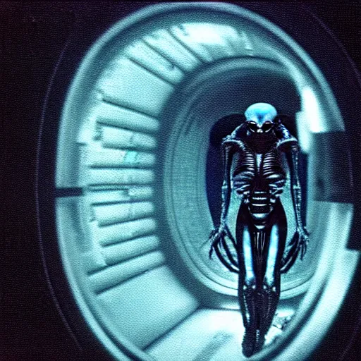 Image similar to a xenomorph inside an mri. alien : resurrection movie photograph.