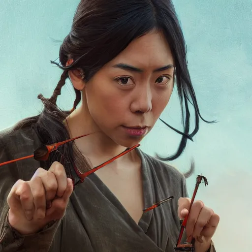 Image similar to Aimee Garcia as Rukia Kutchki, professional modeling, looking down on the camera, detailed, centered, digital painting, artstation, concept art, donato giancola, Joseph Christian Leyendecker, WLOP, Boris Vallejo, Breathtaking, 8k resolution, extremely detailed, beautiful, establishing shot, artistic, hyperrealistic, beautiful face, octane render, cinematic lighting, dramatic lighting, masterpiece