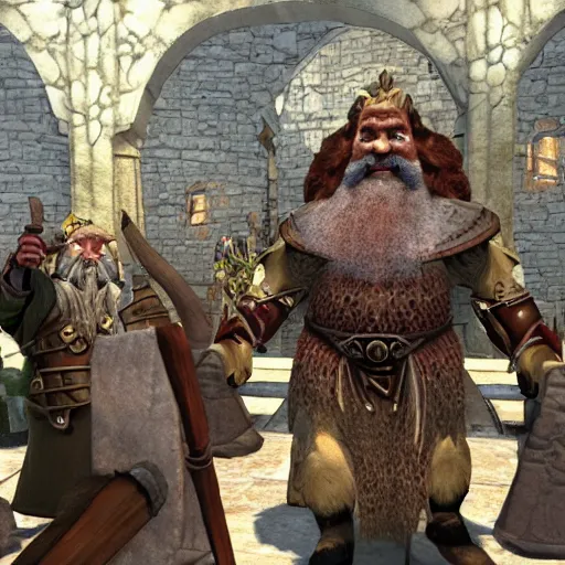 Image similar to the great dwarven welcome gesture