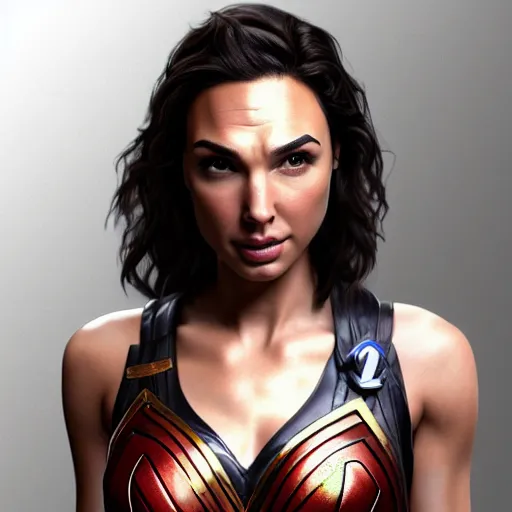 Image similar to mixed race Gal Gadot, realistic, photo studio, HDR, 8k, trending on artstation