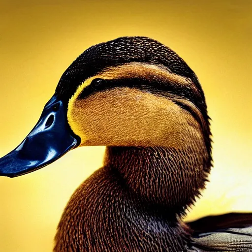 Image similar to realistic duck portrait studio photo