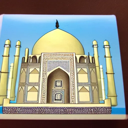 Image similar to a reconstruction of the cheese taj mahal made ot of cheese