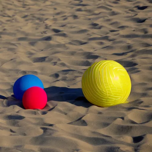 Image similar to a snake between two beach balls,