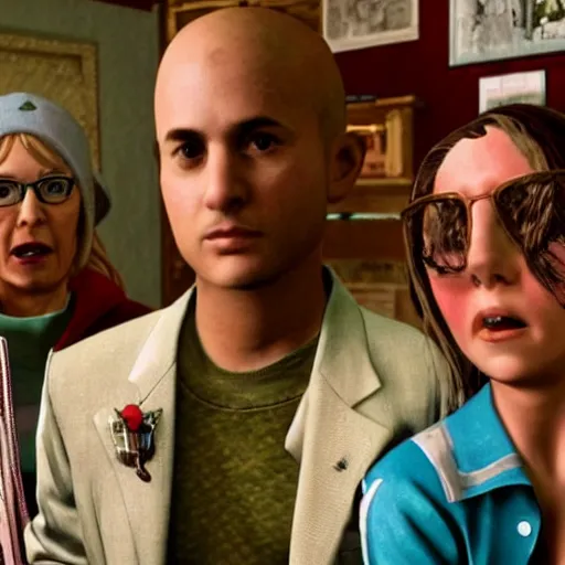 Prompt: a still of from the movie the royal tenenbaums crossover with the game far cry 3