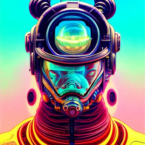 Image similar to high quality high detail portrait of a super diesel punk in an alien world, tristan eaton, victo ngai, artgerm, rhads, ross draws, hyperrealism, intricate detailed, alphonse mucha, 8 k, sci - fi, pastel colors, artstation,