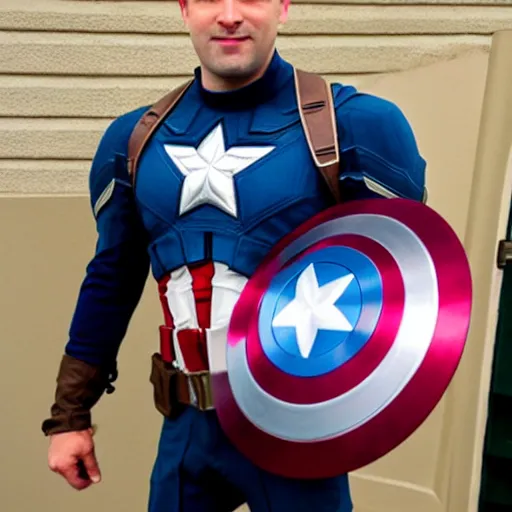 Prompt: John Krazinski as Captain America