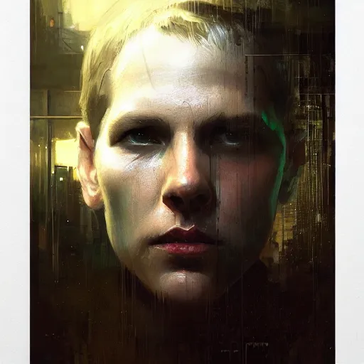 Image similar to nick bostrom, hyperrealistic portrait, bladerunner street, art of elysium by jeremy mann and alphonse mucha, fantasy art, photo realistic, dynamic lighting, artstation, poster, volumetric lighting, very detailed face, 4 k, award winning