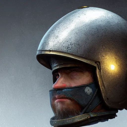 Image similar to a helmet with a sword in it, hyperdetailed, artstation, cgsociety, 8 k