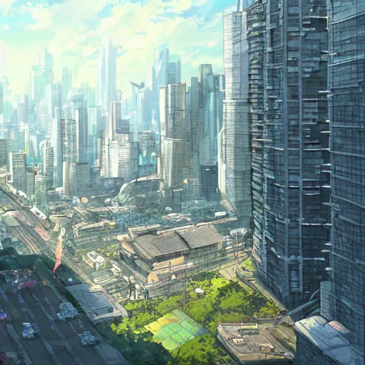 Image similar to makati city 1 0 0 0 years in the future, painting by makoto shinkai, featured on pixiv, deviantart hd