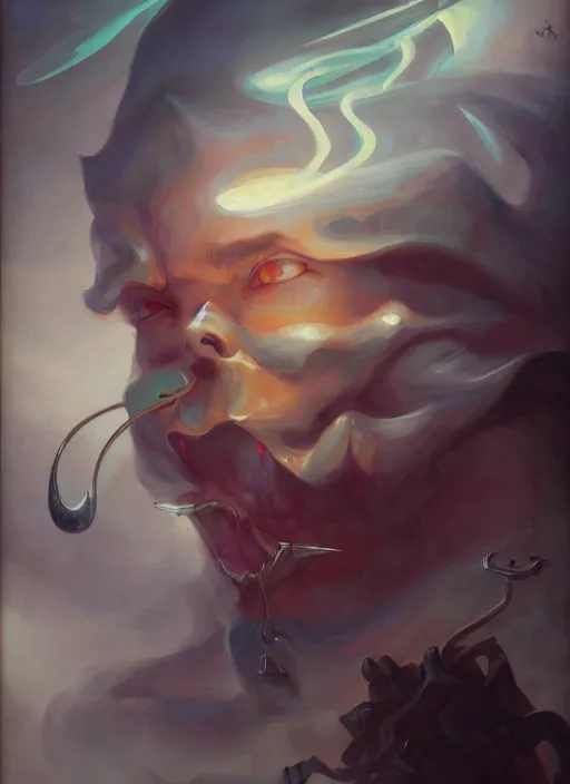 Prompt: close - up portrait of a male sailor with two peglegs and two hook hands, detailed dynamic light painting by peter mohrbacher