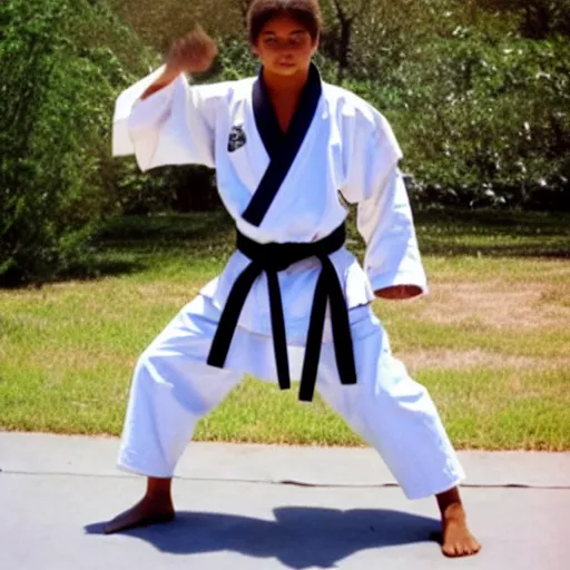 Prompt: bell cranel as karate kid