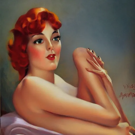 Image similar to best friends, painting by vargas, rolf armstrong