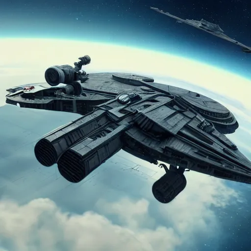 Image similar to hyperrealistic jeff goldblum piloting millennium falcon, stunning 3 d render inspired by istvan sandorfi & xiang duan, perfect symmetry, dim volumetric cinematic lighting, 8 k octane comprehensive render, extremely mega hyper - detailed and lifelike attributes & atmosphere, intricate, realistic flesh texture, masterpiece, artstation, stunning,