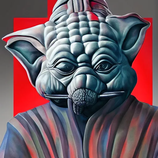 Image similar to elephant yoda patriot potus, modern art placed in a large living room, art designers magazine HD photo superrealism 3d 8k resolution