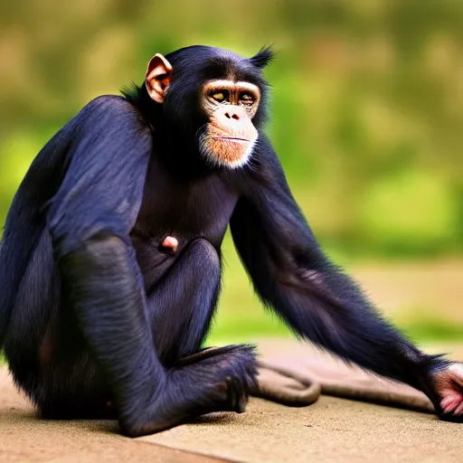 Image similar to a cat - chimpanzee - hybrid, animal photography