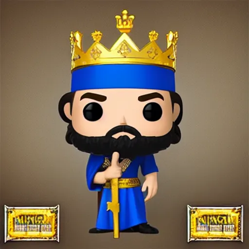 Prompt: king david of jerusalem funko - pop