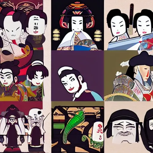 Image similar to edo style video game characters